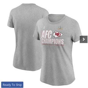 (SM) Nike Women's KC Chiefs Gray 2020 AFC Champ Locker Room Trophy Collection